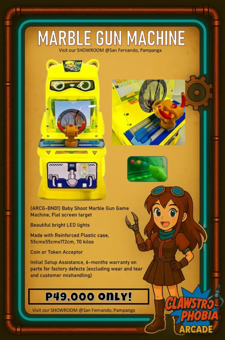 Marble Gun arcade machine for sale Pampanga – coin-operated shooting game