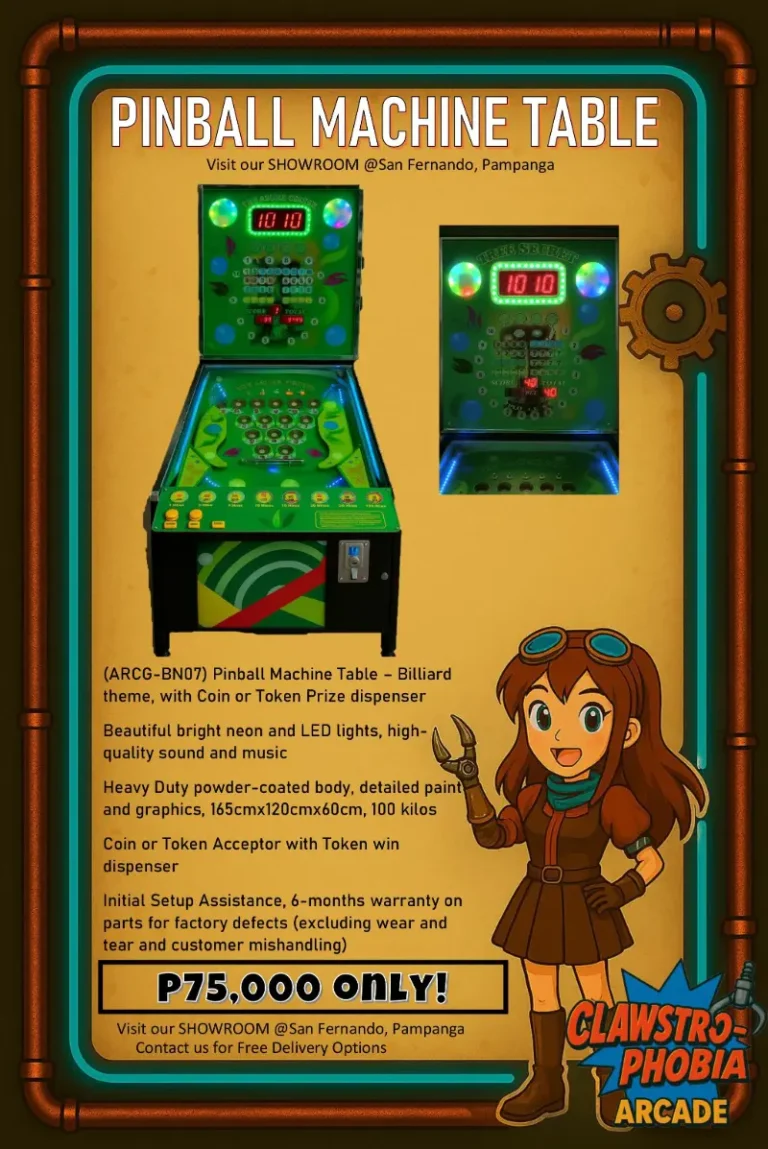 Pinball arcade machine table for sale Pampanga – billiard theme with token dispenser