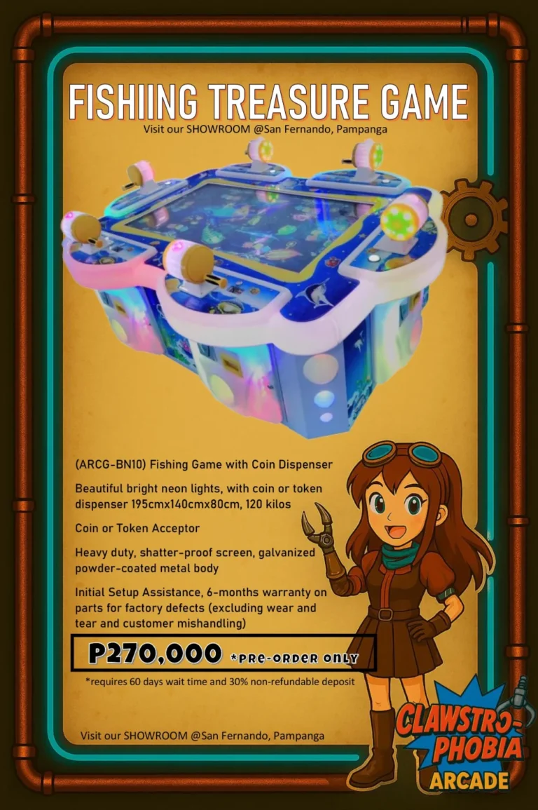 Fishing treasure arcade machine for sale Pampanga – coin-operated multiplayer game