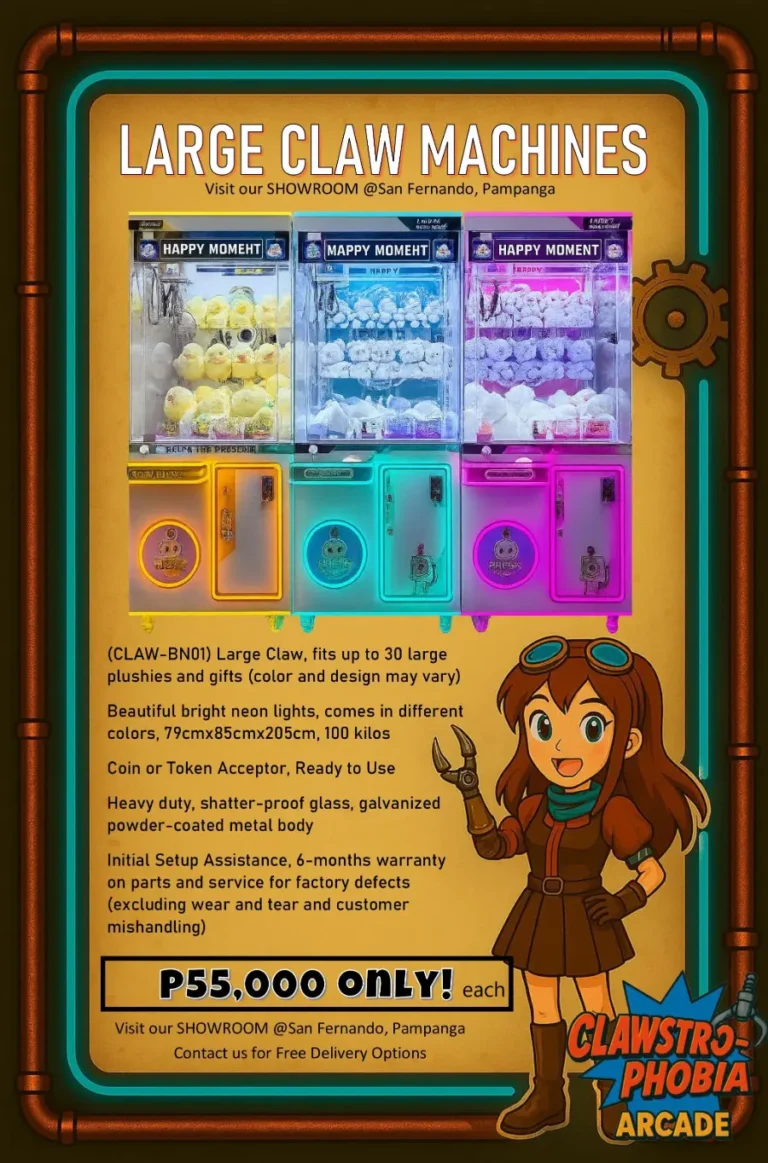 Large claw machines for sale Pampanga – arcade vending machine for plushies