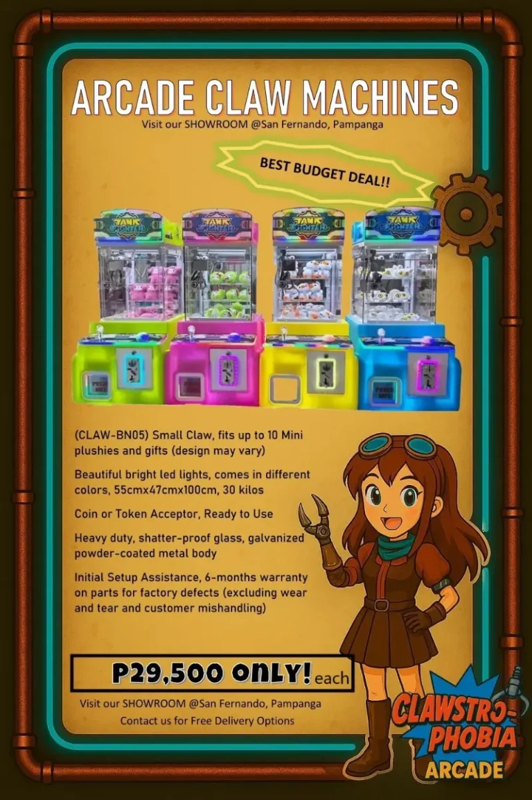 Arcade claw machines for sale Pampanga – budget deal vending arcade game