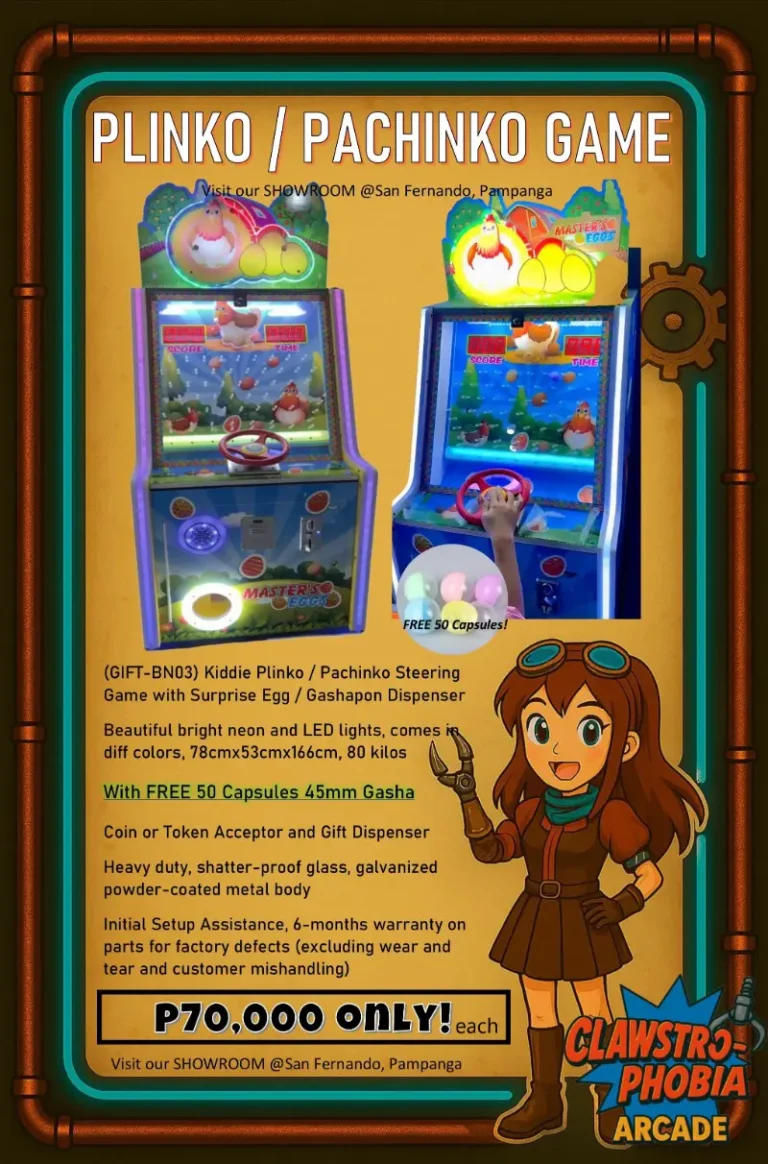 Plinko Pachinko arcade machine for sale Pampanga – gashapon prize dispenser