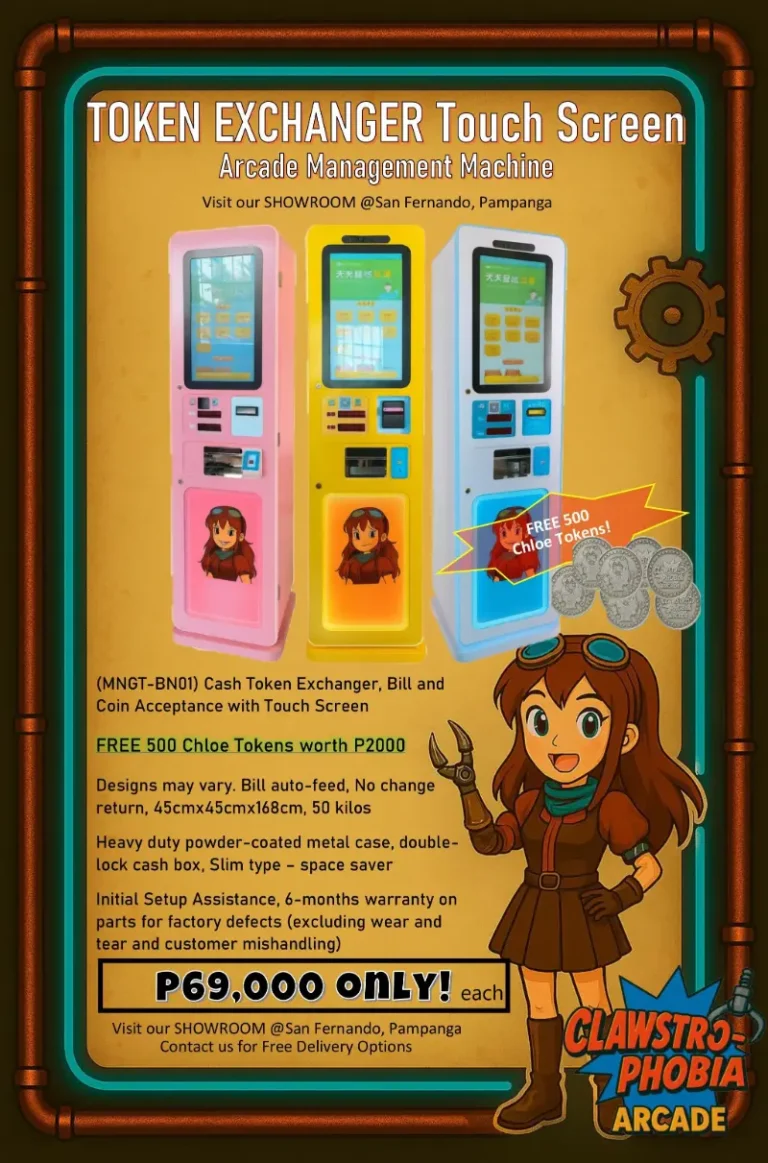 Touch screen token exchanger for sale Pampanga – arcade cash change machine