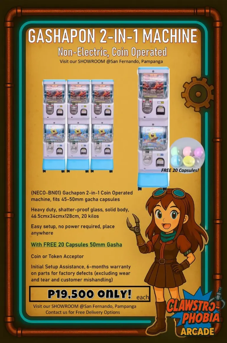 Gashapon 2-in-1 vending machine for sale Pampanga – capsule toy machine