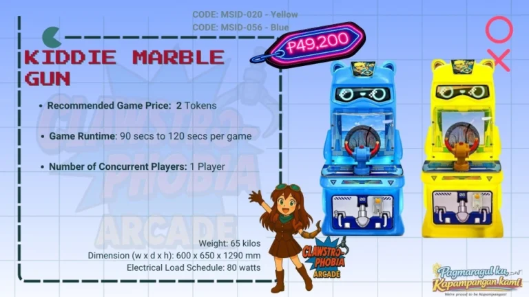 1-Player Kiddie Marble Gun Shooting Game Arcade Machine for Sale