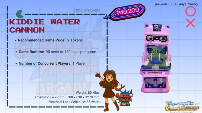 1-Player Kiddie Water Canon Gun Shooting Game Arcade Machine for Sale