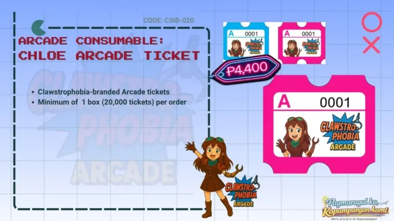 Arcade prize tickets for sale Pampanga – Chloe magenta ticket prize redemption