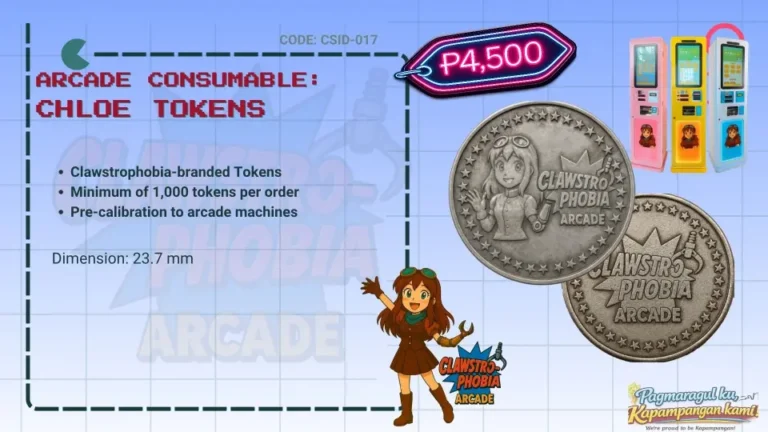 Clawstrophobia-branded Arcade Token for Sale