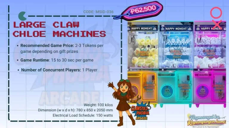 Full-sized Clawstrophobia Branded Large Claw Arcade Machine for Sale