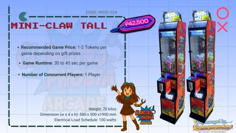 Full-sized Mini Claw Arcade Machine for Sale