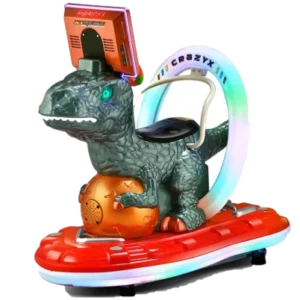 Kiddie Ride Token Coin Operated Dinosaur with Flat Screen Arcade Machine