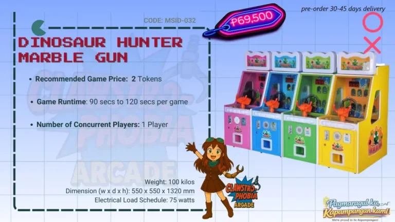 Kiddie Dinosaur Hunter Marble Shooting Game Carnival Arcade Machine for Sale