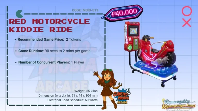 Kiddie Ride Token Coin Operated Motorcycle with Flat Screen Arcade Machine