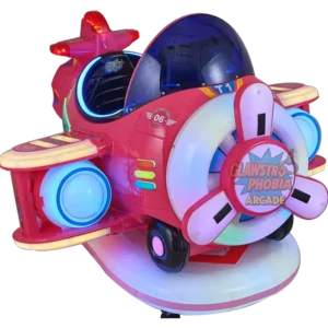 Kiddie Ride Token Coin Operated Airplane with Flat Screen Arcade Machine