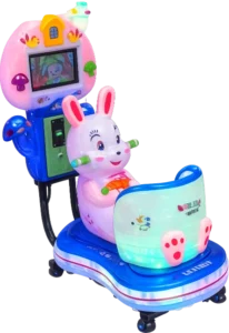 Kiddie Ride Token Coin Operated Bunny Rabbit with Flat Screen Arcade Machine
