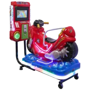 Kiddie Ride Token Coin Operated Motorcycle with Flat Screen Arcade Machine