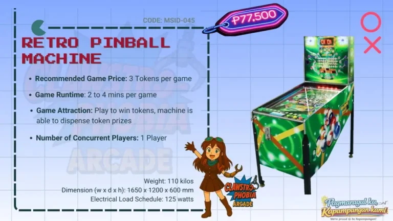 Full Size Retro Cocktail Table Pinball Machine with Token or Coin Win for Sale
