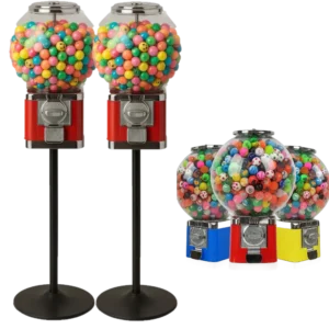 Round Gumball Machine with Stainless Stand for Sale