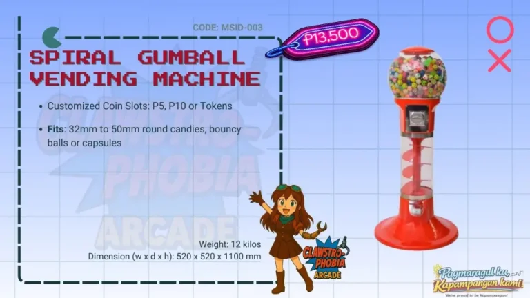 Red Spiral Gumball Machine for Sale