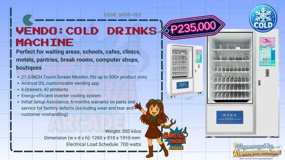 Brand New Inverter Ref Cold Vending Machine with Touch Screen for Sale